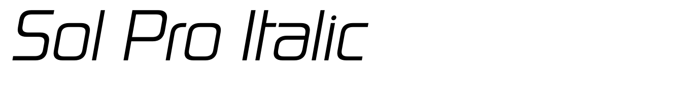 Sol Pro Italic